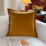 Decorative Cushion Cotton-Linen Hand-Knotted Fringes Removable Cover