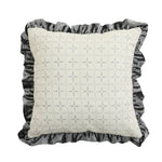 Decorative Cushion Cover Baroque Jacquard Velvet Ruffle
