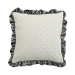 Decorative Cushion Cover Baroque Jacquard Velvet Ruffle