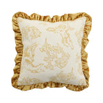 Decorative Cushion Cover Baroque Jacquard Velvet Ruffle