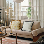 Decorative Cushion Cover Baroque Jacquard Velvet Ruffle