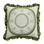 Decorative Cushion Cover Baroque Jacquard Velvet Ruffle