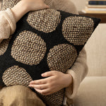 Decorative Cushion Cover Bouclé Cotton Blend 3D Appliqué