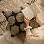 Decorative Cushion Cover Bouclé Cotton Blend 3D Appliqué