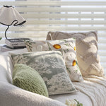 Decorative Cushion Cover Cotton-Linen Zigzag Tufting & Tassels