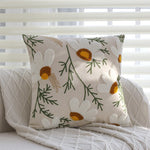 Decorative Cushion Cover Cotton-Linen Zigzag Tufting & Tassels