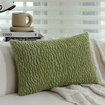 Decorative Cushion Cover Cotton-Linen Zigzag Tufting & Tassels