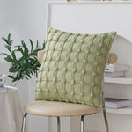 Decorative Cushion Cover Cotton-Linen Zigzag Tufting & Tassels