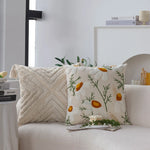 Decorative Cushion Cover Cotton-Linen Zigzag Tufting & Tassels
