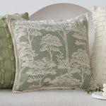 Decorative Cushion Cover Cotton-Linen Zigzag Tufting & Tassels