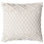 Decorative Cushion Cover Hand-Knotted Macrame Cotton Blend