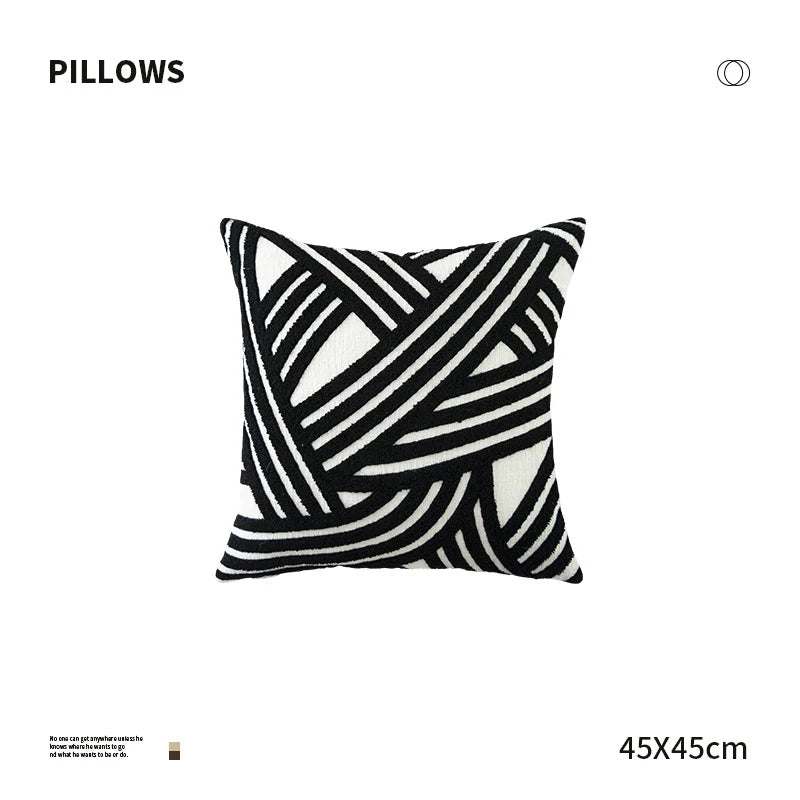 Decorative Cushion Cover Tufted Chenille Concealed Zipper