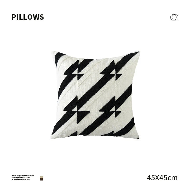 Decorative Cushion Cover Tufted Chenille Concealed Zipper