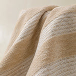 Decorative Cushion Cover Woven Broad Stripes Cotton Blend Hidden Zipper