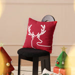 Decorative Cushion Hand-Embroidered Winter Motif Concealed-Zip 18x18