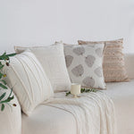 Decorative Cushion Textured Cotton Removable Washable Cover 18x18in