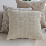 Decorative Cushion Textured Cotton Removable Washable Cover 18x18in