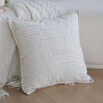 Decorative Cushion Textured Cotton Removable Washable Cover 18x18in