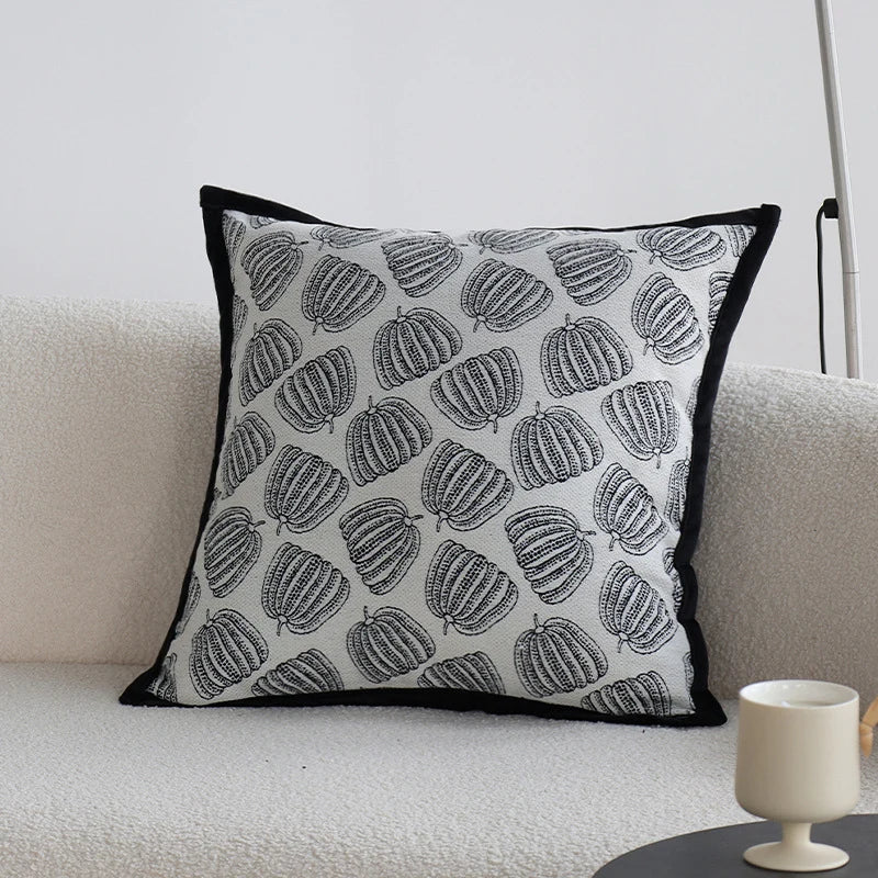 Decorative Cushion Textured Cotton Removable Washable Cover 18x18in