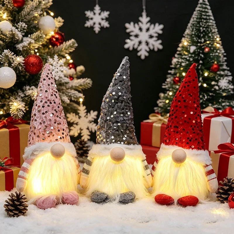 Decorative Gnome Handcrafted Glitter Hat & Soft Fluffy Beard