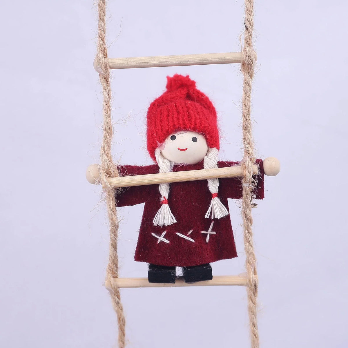 Decorative Ladder Handcrafted Figures & Hanging Loop