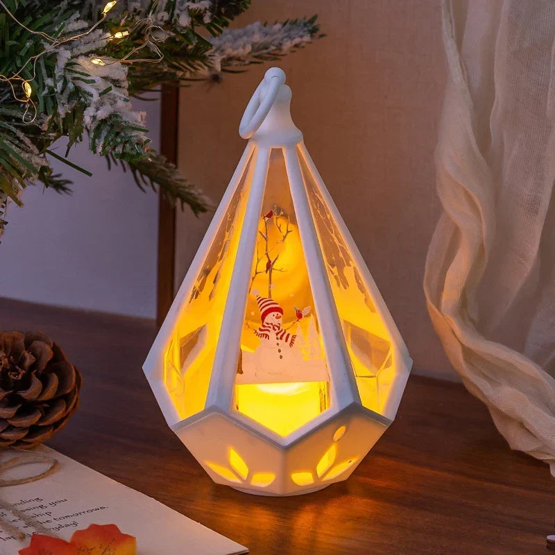 Decorative Lamp Lantern-Shaped Warm Glow Energy-Saving Bulb Compatible