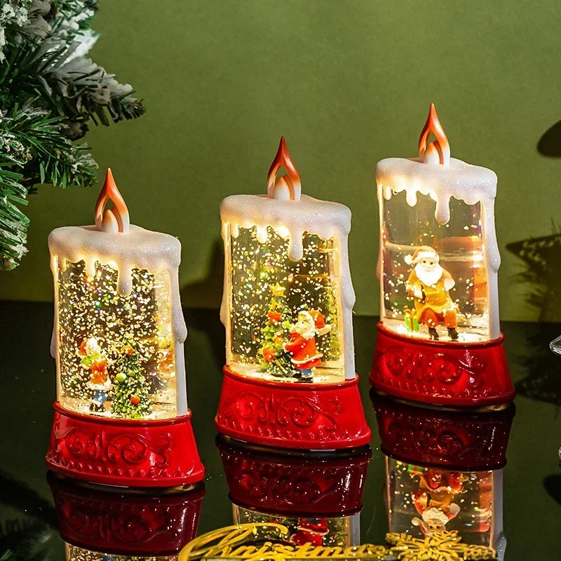 Decorative Lantern Built-In Glitter Light Battery-Free