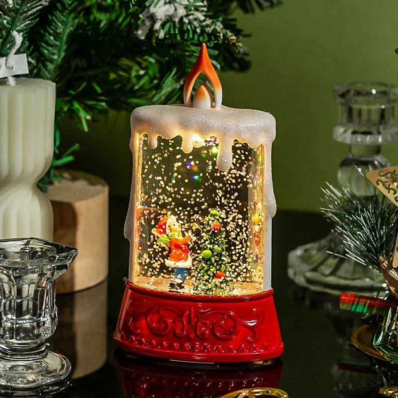 Decorative Lantern Built-In Glitter Light Battery-Free