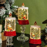 Decorative Lantern Built-In Glitter Lighting Christmas Design