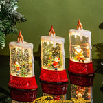 Decorative Lantern Built-In Glitter Lighting Christmas Design