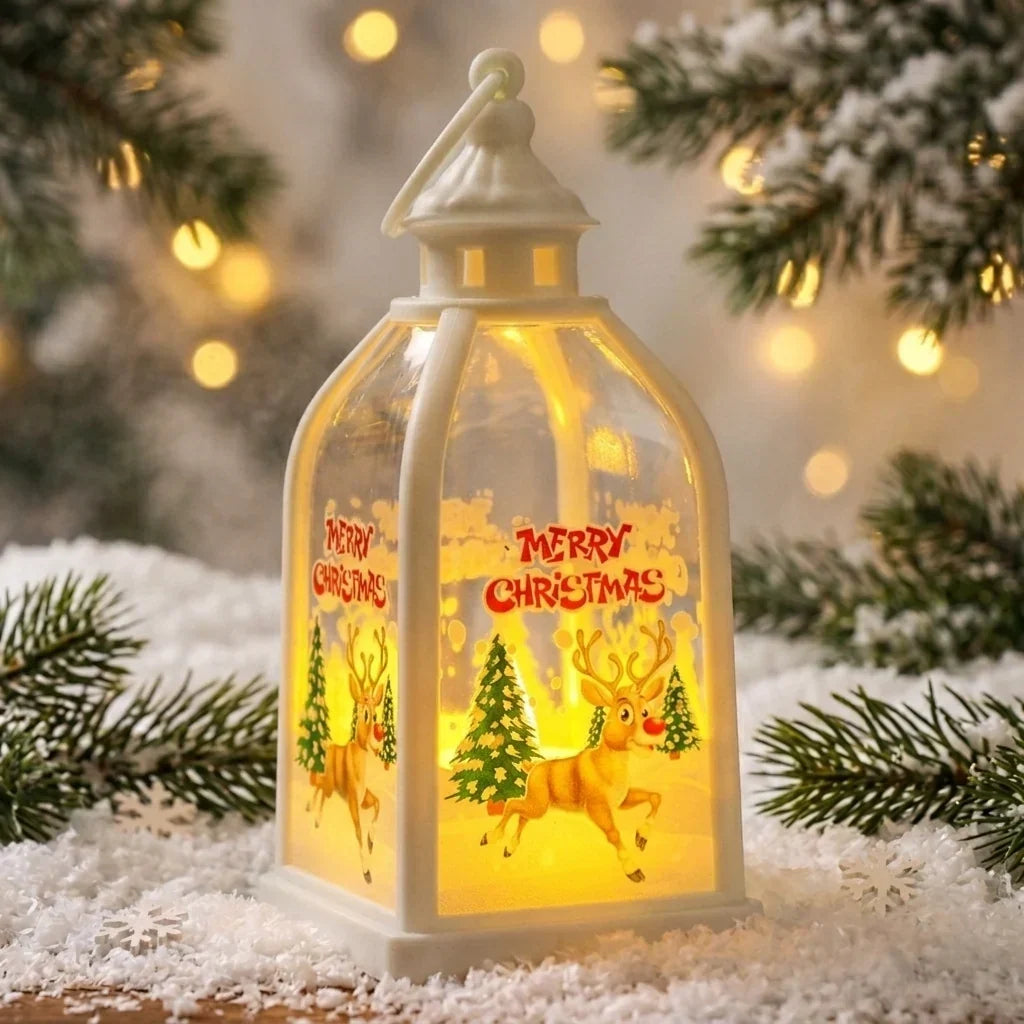 Decorative Lantern Christmas Motif Warm Glow Indoor & Outdoor