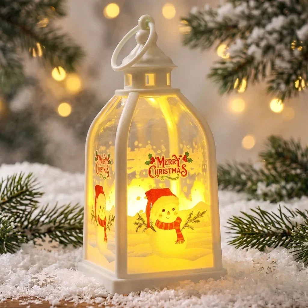 Decorative Lantern Christmas Motif Warm Glow Indoor & Outdoor