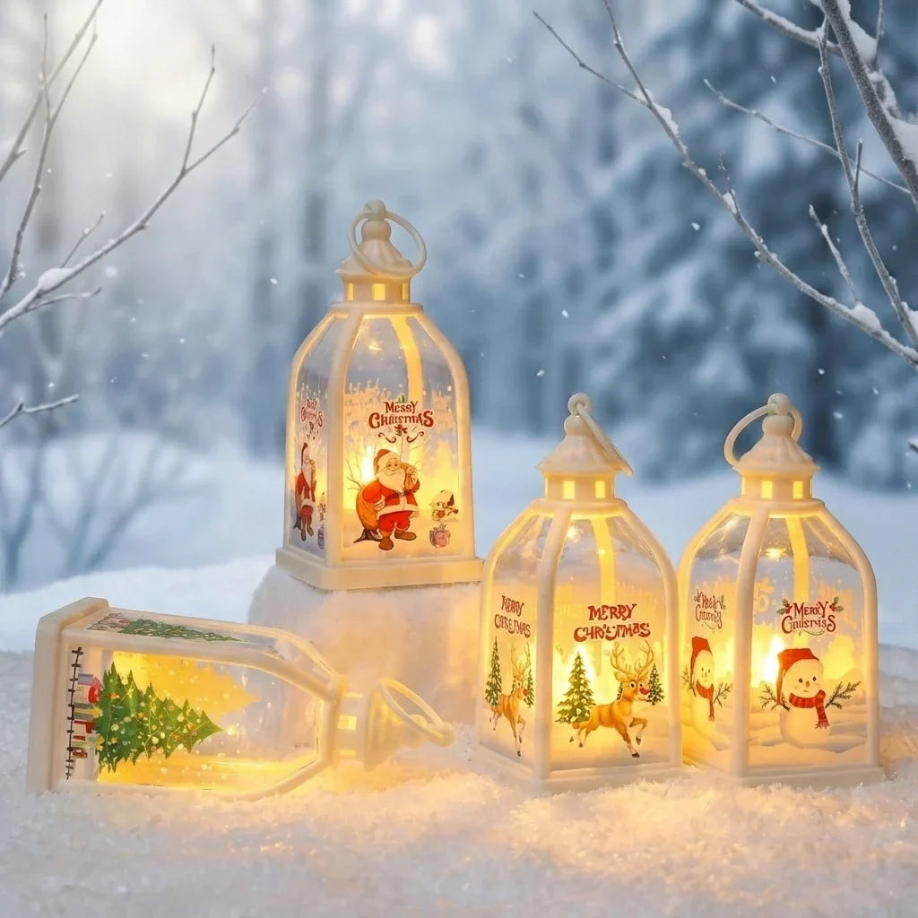 Decorative Lantern Festive Cutout With Handle Indoor Outdoor
