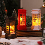 Decorative Lantern Hand-Painted Snowman Warm White LED