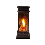 Decorative Lantern Hand-Painted Snowman Warm White LED