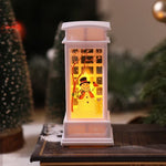 Decorative Lantern Hand-Painted Snowman Warm White LED