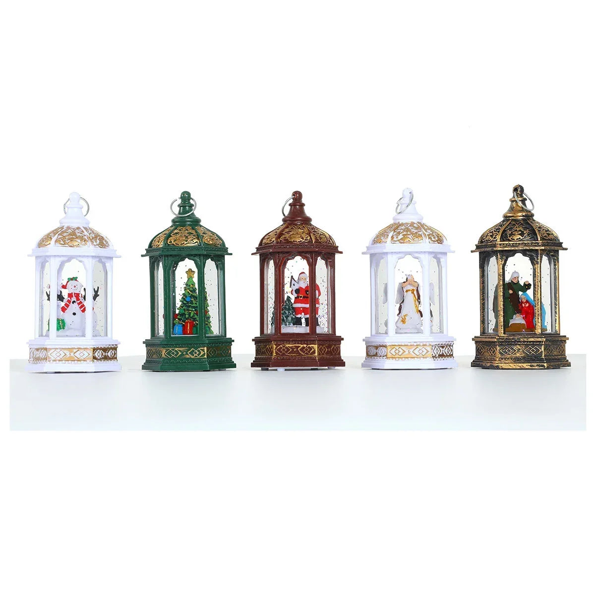 Decorative Lantern Holiday Figurine Warm LED & Battery-Operated