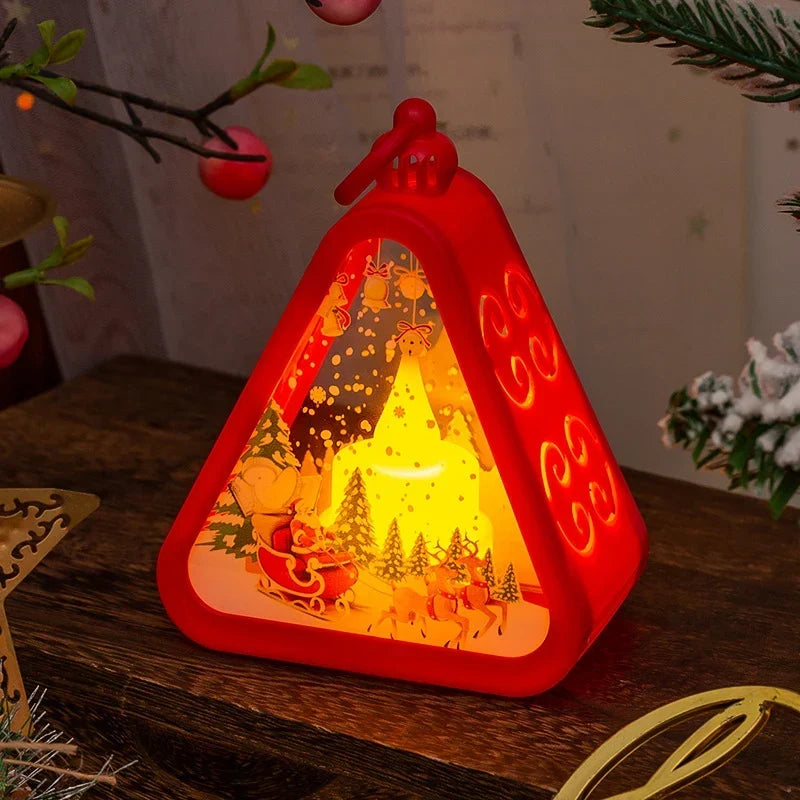 Decorative Lantern House-Shaped Soft-Glow LED Festive Motifs