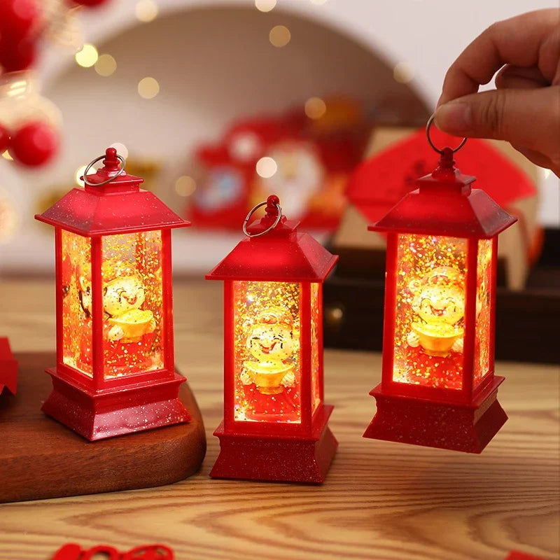 Decorative Lantern Integrated Warm LED Festive Motif
