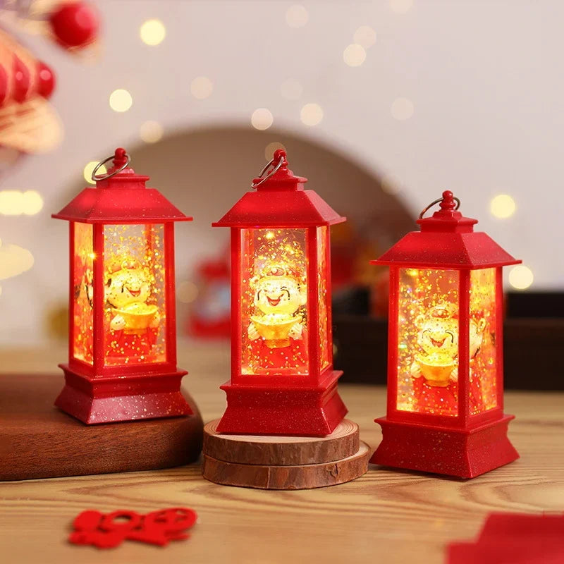 Decorative Lantern Integrated Warm LED Festive Motif