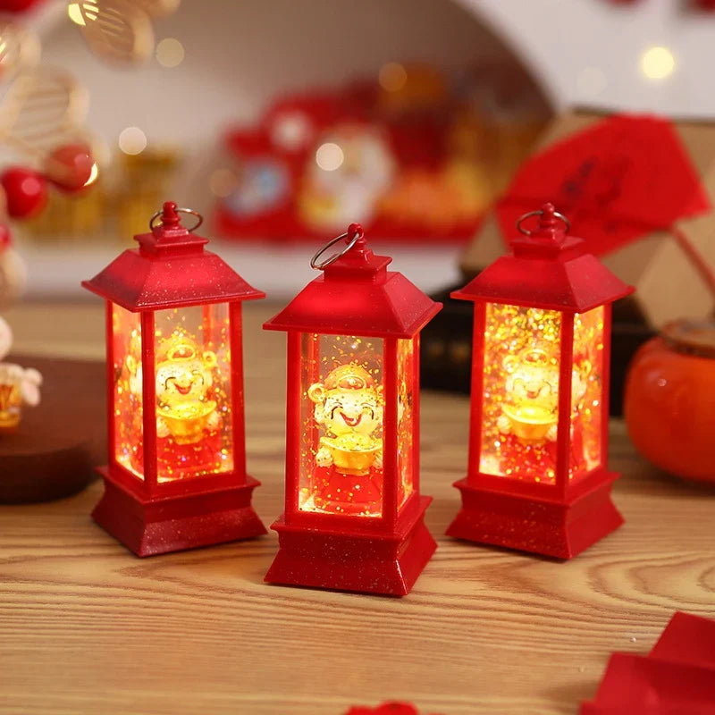 Decorative Lantern Integrated Warm LED Festive Motif
