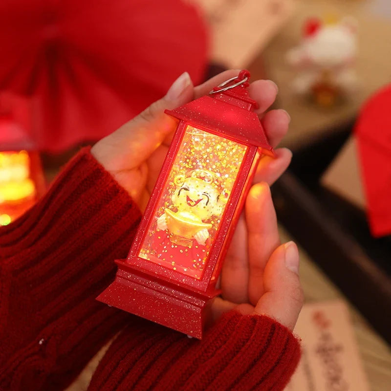 Decorative Lantern Integrated Warm LED Festive Motif