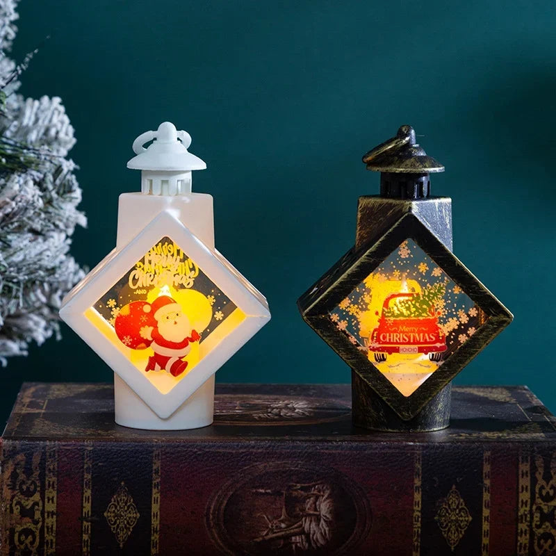 Decorative Lantern Reindeer Cutout Cordless Indoor & Outdoor