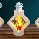 Decorative Lantern Reindeer Cutout Cordless Indoor & Outdoor