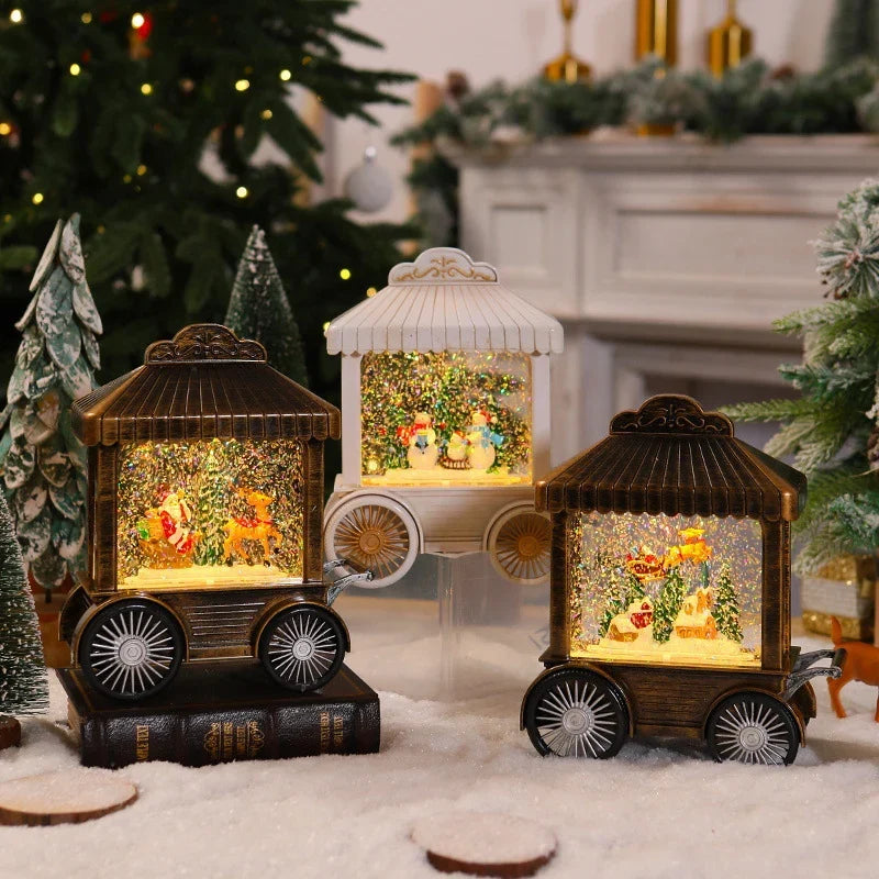 Decorative Lantern Snow Globe Effect Indoor & Outdoor