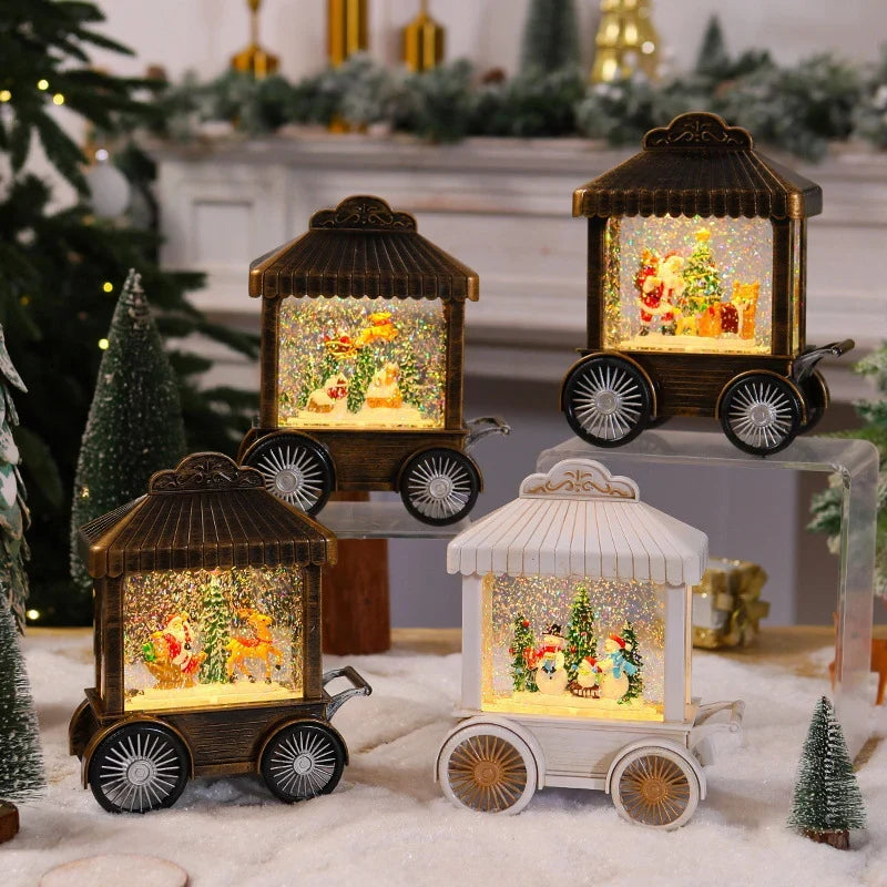 Decorative Lantern Snow Globe Effect Indoor & Outdoor