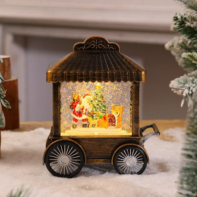 Decorative Lantern Snow Globe Effect Indoor & Outdoor