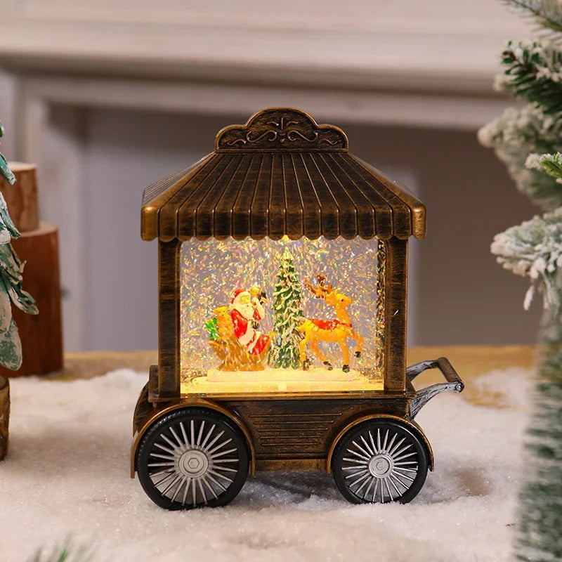 Decorative Lantern Snow Globe Effect Indoor & Outdoor