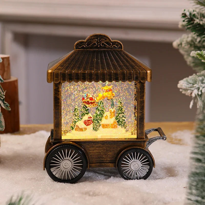 Decorative Lantern Snow Globe Effect Indoor & Outdoor