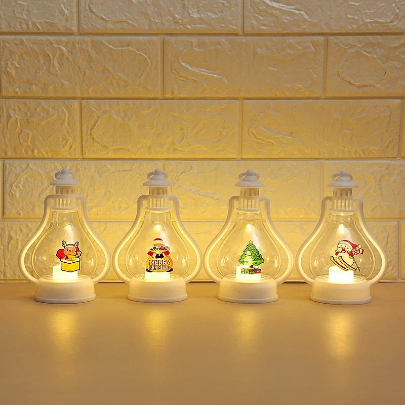 Decorative Lantern Snowman Holiday Battery-Operated LED Indoor & Outdoor